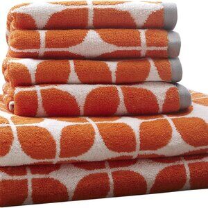 OEKO-TEX Certified Lita Towel Set - Stylish Geometric 6-Piece Bath Collection